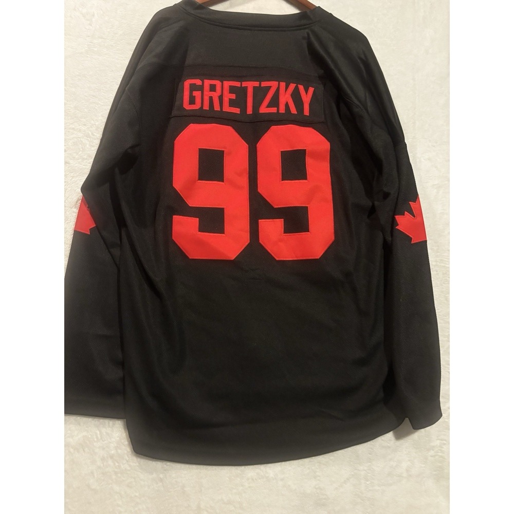 Wayne Gretzky Team Canada Jersey XL Hockey Black Red Labatt Coupe Canada Cup